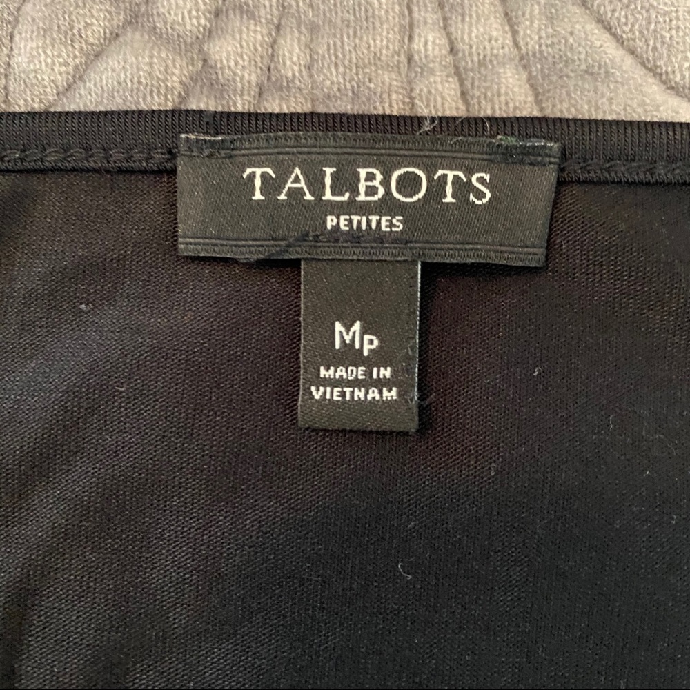 Talbots black ruffle top size MP - Picture 4 of 5